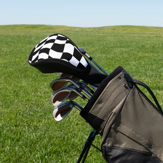 Classic Checkered Golf Head Cover (In Situ)