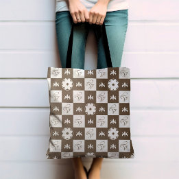 Classic Checkered Pattern Tote Bag