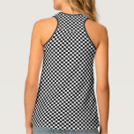 Classic Checkered Racing Flag Check Black White Tank Top at Zazzle