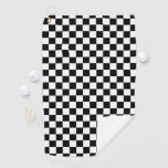 Classic Checkered Racing Sport Check Black White Golf Towel at Zazzle