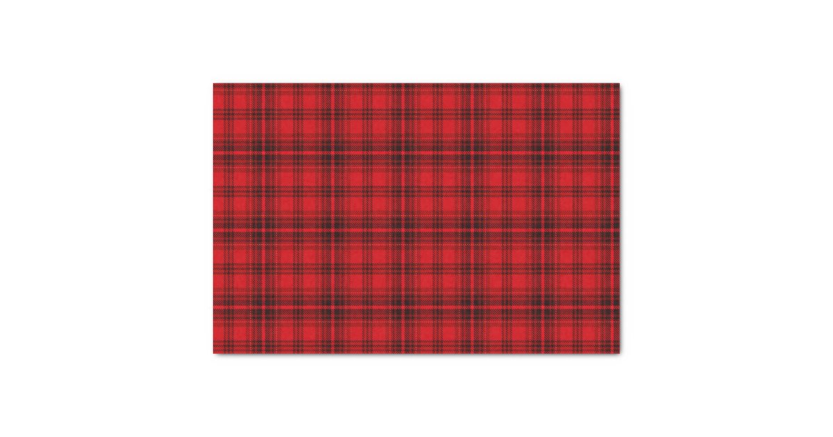 Classic Cheerful Plaid | red Tissue Paper | Zazzle