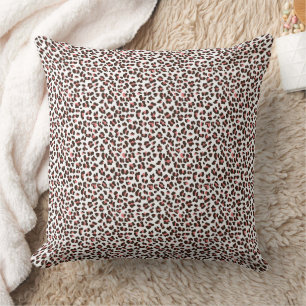 Classic Cheetah Spot Seamless Pattern Throw Pillow