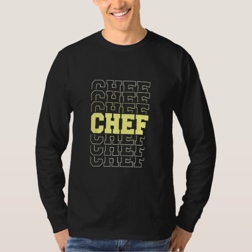 Classic Chef Typography Skilled Professional Cooki T_Shirt