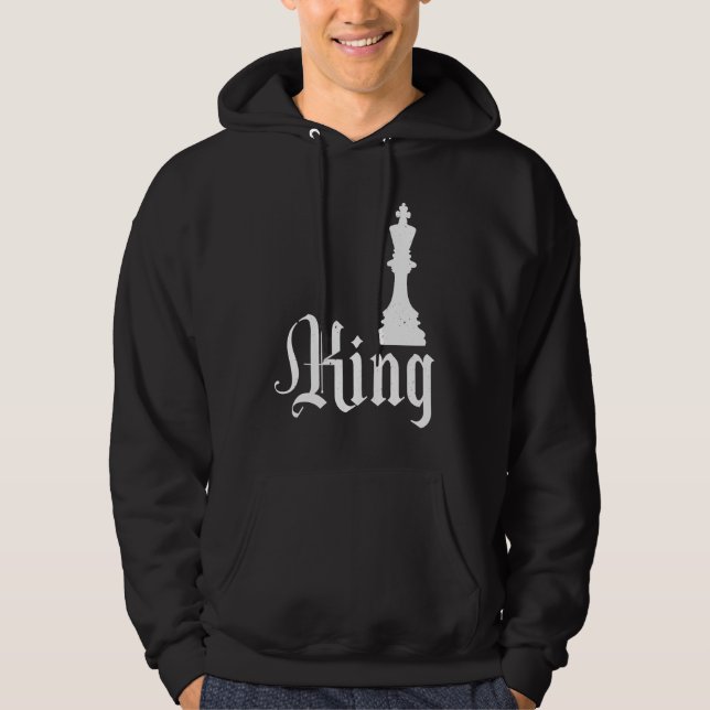 Classic Chess Design king men and womens Hoodie (Front)