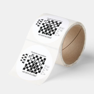 Classic Chess-Inspired Design  Round Sticker