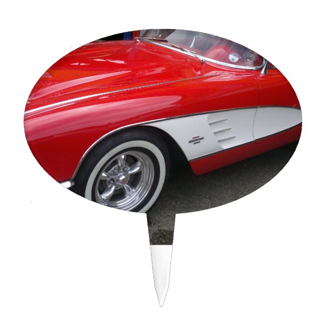 Classic Chevrolet Corvette Cake Topper (Front)