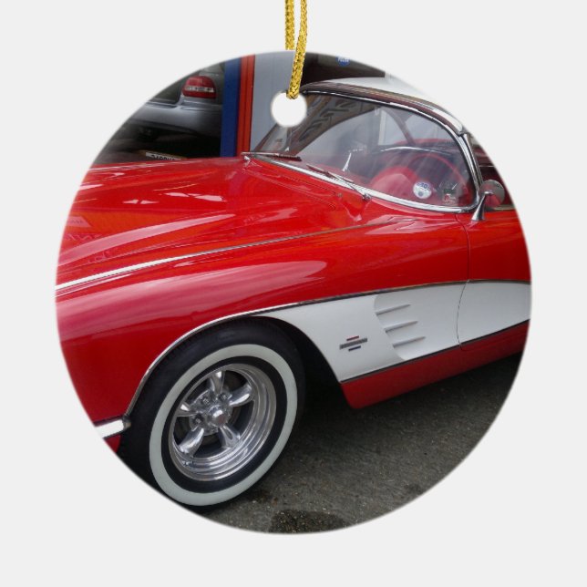 Classic Chevrolet Corvette Ceramic Ornament (Front)