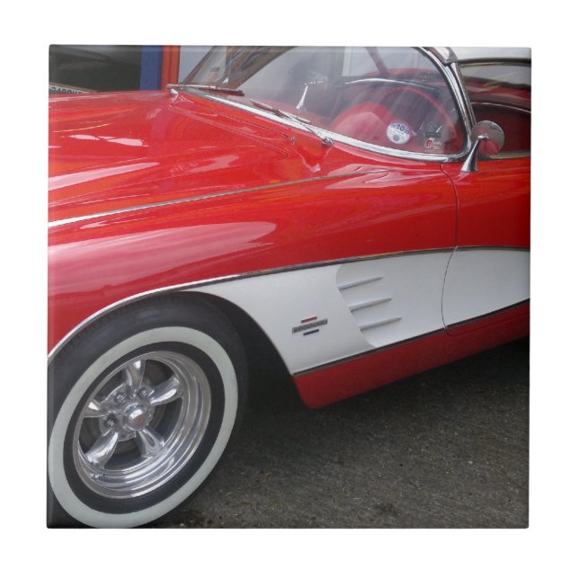 Classic Chevrolet Corvette Ceramic Tile (Front)