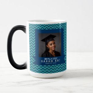 Classic Chevron Pattern Commencement Exercise Color Morph Mug