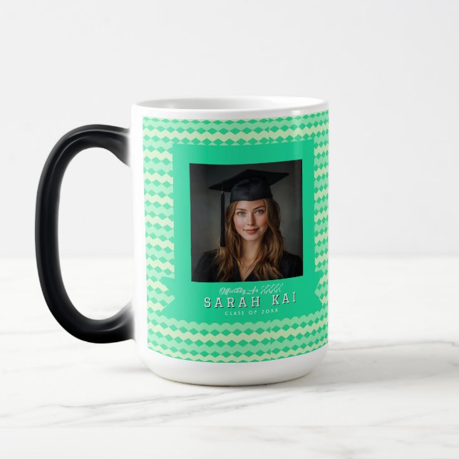 Classic Chevron Pattern Masters Grad Color Morph Mug (Left)