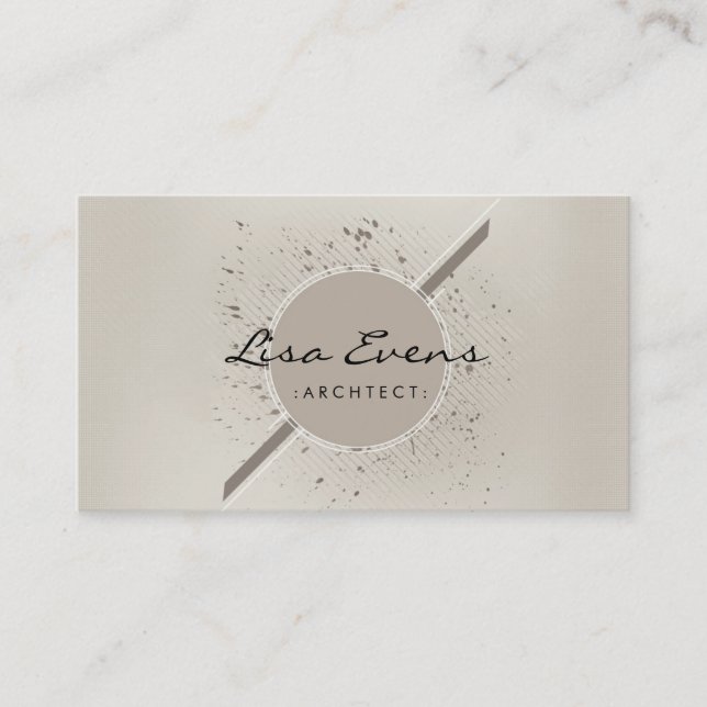 Classic Chevron Pattern Subtle Business Card (Front)