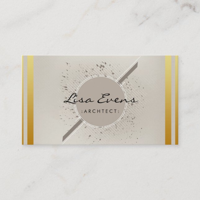 Classic Chevron Pattern Subtle Business Card (Front)