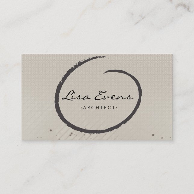 Classic Chevron Pattern Subtle Business Card (Front)