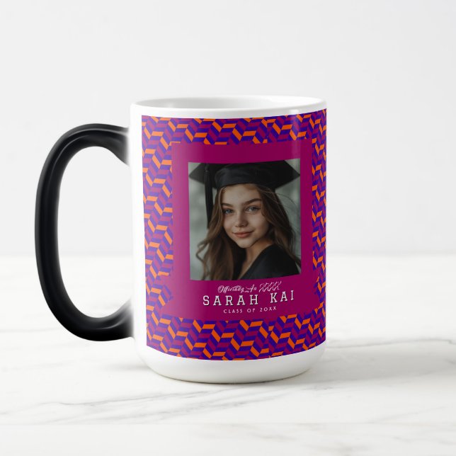 Classic Chevron Print Class Reunion Color Morph Mug (Left)