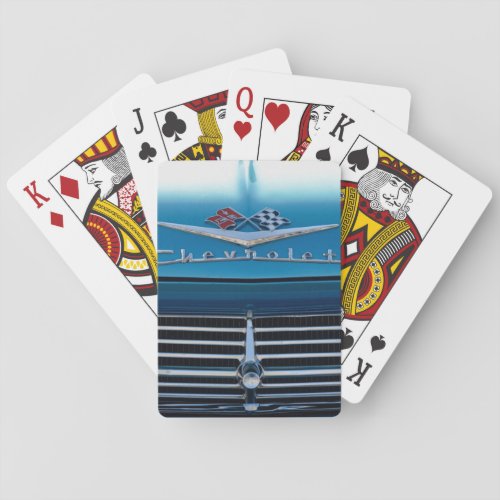 Classic Chevy Car Vintage Hood Ornament Playing Cards