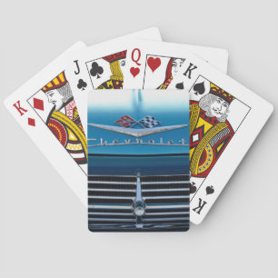Classic Chevy Car Vintage Hood Ornament Poker Cards
