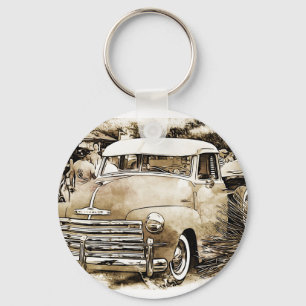 Classic Chevy Chevrolet Truck Keychain