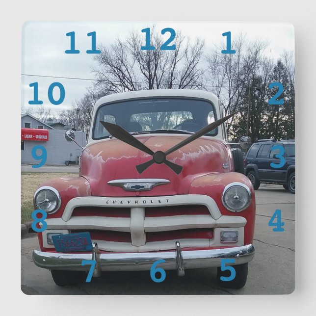 Classic Chevy Pickup Wall Clock (Front)