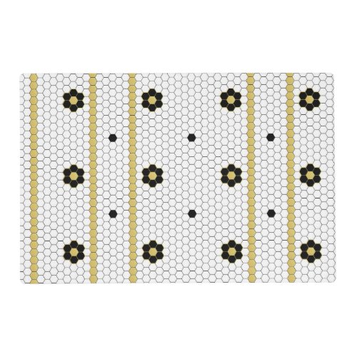 Classic Chic Caf Bistro Tiles Floor Pattern  Placemat