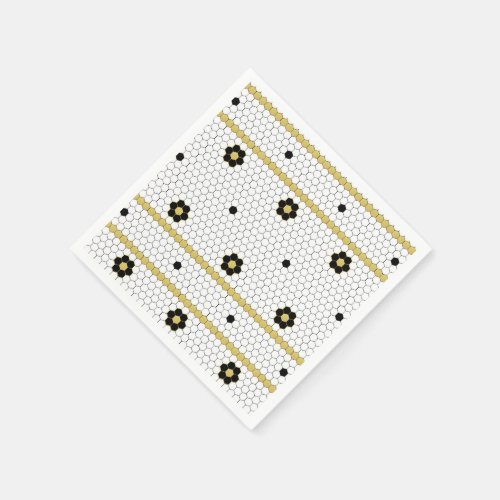 Classic Chic Caf Bistro Tiles Pattern  Napkins