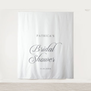 Classic Chic Calligraphy Bridal Shower Tapestry
