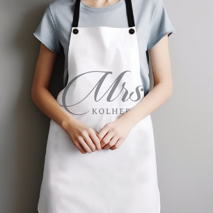 Classic Chic Calligraphy Mrs Apron
