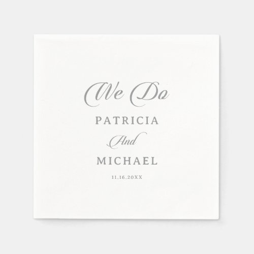 Classic Chic Calligraphy We Do Wedding Napkins