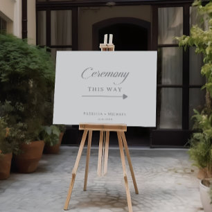 Classic Chic Calligraphy Wedding Ceremony Sign