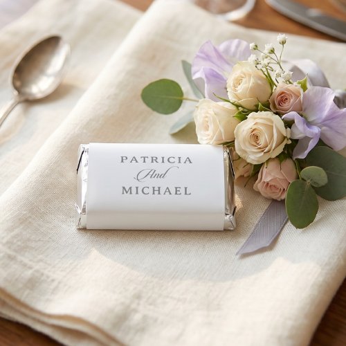 Classic Chic Calligraphy Wedding Hershey's Miniatures