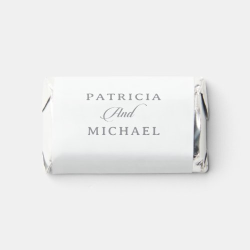 Classic Chic Calligraphy Wedding Hershey's Miniatures