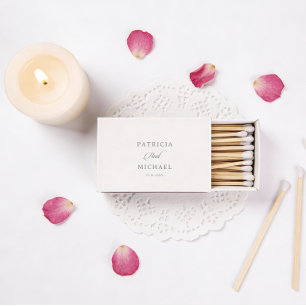 Classic Chic Calligraphy Wedding Matchboxes