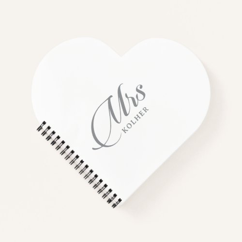 Classic Chic Calligraphy Wedding Notebook