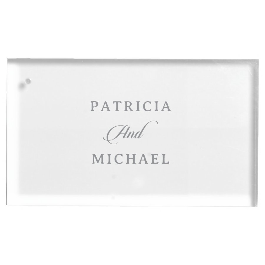Classic Chic Calligraphy Wedding Place Card Holder