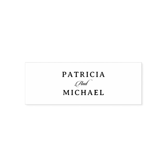 Classic Chic Calligraphy Wedding Self-inking Stamp (Design)