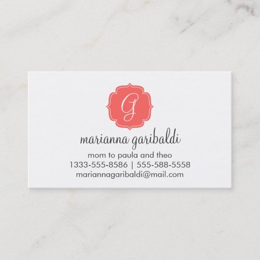 Customizable Classic Chic Coral Black &amp; White Chevron Stripes Business Card Templates