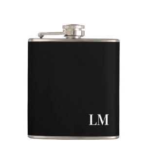 Classic Chic Elegant Wedding Monogram Flask