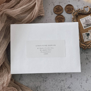 Classic Chic Gray Minimal Return Address Label