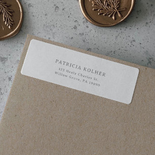 Classic Chic Gray Wedding Address Return Label
