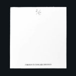 Classic Chic Modern Elegant Monogram Couple Family Notepad<br><div class="desc">Classic Chic Modern Elegant Monogram Couple Family Notepad</div>