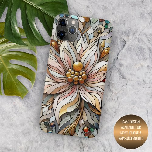 Classic Chic Stained Glass Floral Art Pattern iPhone 11 Pro Max Case