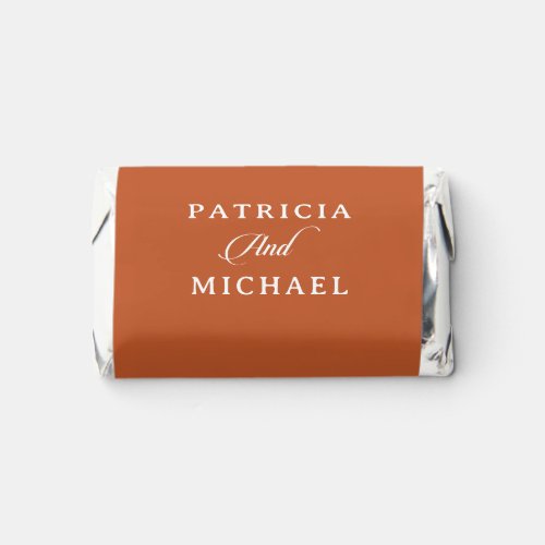 Classic Chic Terracotta Calligraphy Wedding Hershey's Miniatures