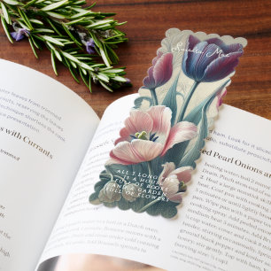 Classic Chic Tulips Fine Art Botanical Drawing Bookmarks