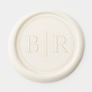 Classic Chic Typography Style Monogram Wax Seal Sticker