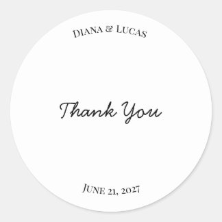Classic Chic Wedding Favor Sticker
