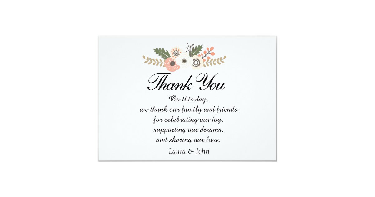 Classic Chic wedding thank you card | Zazzle.com
