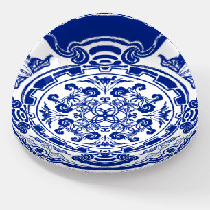 Classic Chinoiserie Blue and White Pattern Paperweight