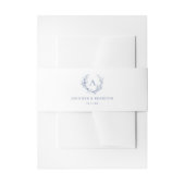 Classic Chinoiserie Blue Monogram Wedding Invitation Belly Band (Front Example)