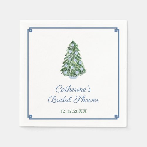 Classic Chinoiserie Christmas Tree Holidays Party Napkins