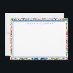 Classic Chinoiserie Collection Note Card<br><div class="desc">Red, Blue, and Green Chinoiserie Flat Correspondence Card, a true embodiment of timeless elegance and personalized charm. It is perfect for sending heartfelt messages, expressing gratitude, or conveying well wishes. As a gift, this Chinoiserie Flat Correspondence Card allows you or a special someone someone else to send their sentiments with...</div>