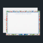 Classic Chinoiserie Collection Note Card<br><div class="desc">Red, Blue, and Green Chinoiserie Flat Correspondence Card, a true embodiment of timeless elegance and personalized charm. It is perfect for sending heartfelt messages, expressing gratitude, or conveying well wishes. As a gift, this Chinoiserie Flat Correspondence Card allows you or a special someone someone else to send their sentiments with...</div>